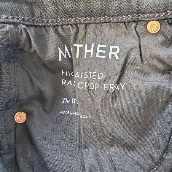 Mother High Waisted Rascal Crop Fray Jeans 26 / 2 - Picture 5 of 11
